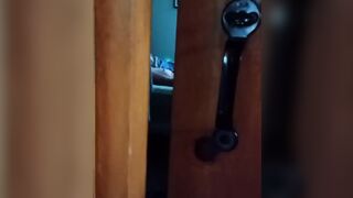 I caught my wife on camera while she was watching porn and playing with her pussy!