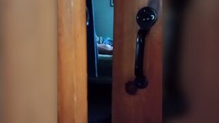 I caught my wife on camera while she was watching porn and playing with her pussy!