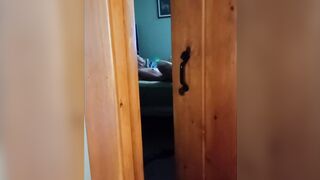 I caught my wife on camera while she was watching porn and playing with her pussy!