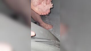 Showering My Feet in Hot Water