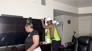 Kendale The Construction Worker Have A Delightful Time At Work With A Pretty Thick Lonely Ebony Student Full Video On Faphouse