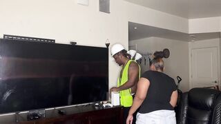 Kendale The Construction Worker Have A Delightful Time At Work With A Pretty Thick Lonely Ebony Student Full Video On Faphouse