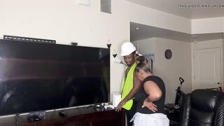 Kendale The Construction Worker Have A Delightful Time At Work With A Pretty Thick Lonely Ebony Student Full Video On Faphouse