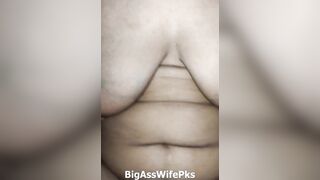 Pakistani Mature Wife Showing Her Big Bulky Boos & Wide Pussy Before Fucking