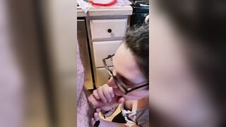 Blowjob Queen loves dick in her throat