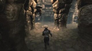 Lvl 300 Orc vs Bleak Falls Barrow (No HUD) - Skyrim