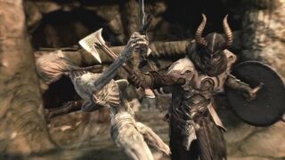 Lvl 300 Orc vs Bleak Falls Barrow (No HUD) - Skyrim