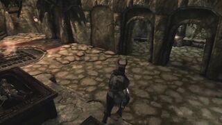 Lvl 300 Orc vs Bleak Falls Barrow (No HUD) - Skyrim