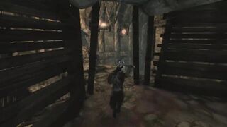 Lvl 300 Orc vs Bleak Falls Barrow (No HUD) - Skyrim