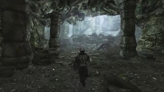 Lvl 300 Orc vs Bleak Falls Barrow (No HUD) - Skyrim