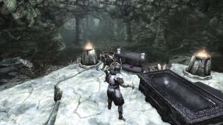 Lvl 300 Orc vs Bleak Falls Barrow (No HUD) - Skyrim