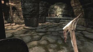 Lvl 300 Orc vs Bleak Falls Barrow (No HUD) - Skyrim