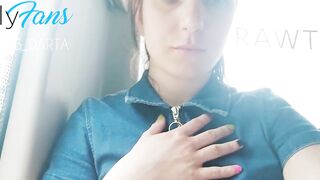 UK Girl are playing her self on the bus.