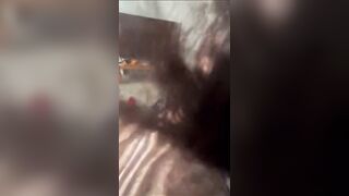Swallowing thick nut down throat