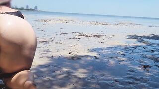 Public Beach Sex Blowjob fuck cum