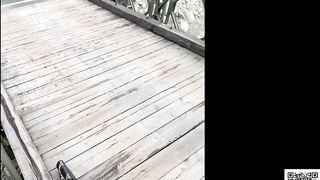 We gave a little show to the passers-by! My pussy is always wet and I love to taste dick outdoors !