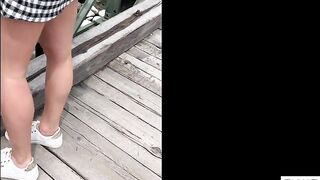 We gave a little show to the passers-by! My pussy is always wet and I love to taste dick outdoors !