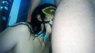 My squint eyes tearing up as I hold by mouth open just to gag on a fat cock
