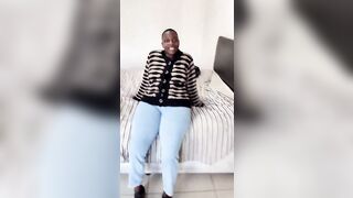 Gorgeous black woman fucking her BBC lover after she came from work
