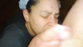 Licking balls stroking cock dirty talk like a good wife
