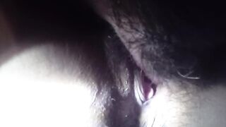 Cleaning up after she got home from fucking some huge cock