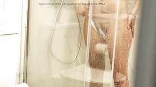Caught masturbating in the shower.