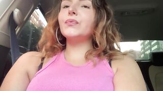 Relaxing smoking in the car!
