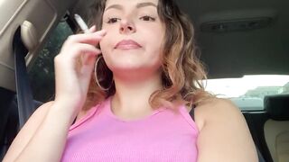 Relaxing smoking in the car!
