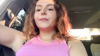 Relaxing smoking in the car!