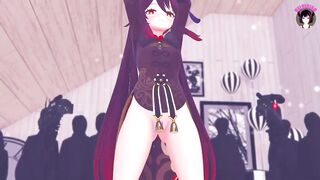 Genshin Impact - Hu Tao - Dancing + Dildo Training (3D HENTAI)