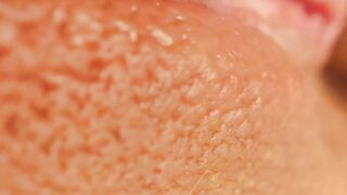Tight wet pussy in macro camera