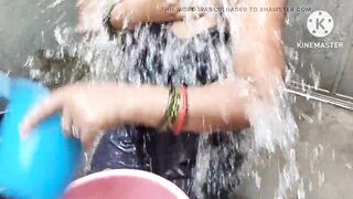 Indian House Wife Pissing
