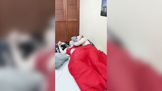 My stepcousin gets into my bed and I spoon fuck her without her boyfriend noticing!
