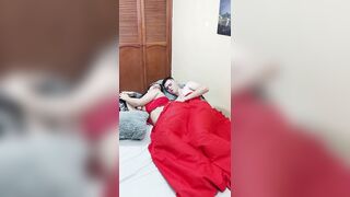 My stepcousin gets into my bed and I spoon fuck her without her boyfriend noticing!