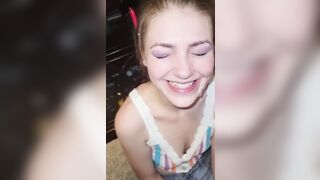 Slut Sucks BBC in the Backseat While Husband Drives - Mariahmoneybags
