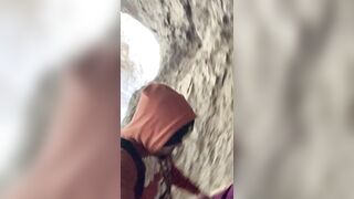 Having sex in a cave during a hiking trip, he couldnt stay quiet ???? #helicopter
