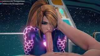 Red head slutty girl make a deep throath blowjob