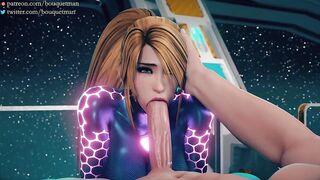 Red head slutty girl make a deep throath blowjob