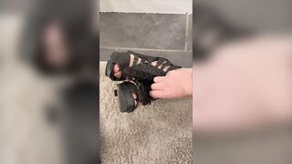 Bathroom HIGH HEELS FUCK - Back on FEET after CUM