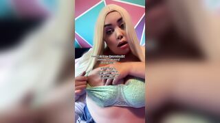 BBW PLAYS WITH HUGE TITS!