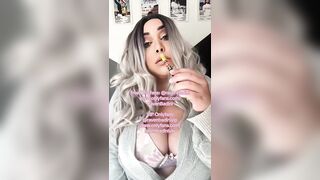 BBW playing with huge tits