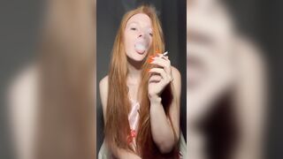 Smoking girl
