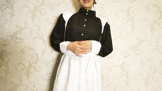 Blow job and fuck by Japanese maid