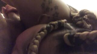 Black girls eats ass and sucks white dick
