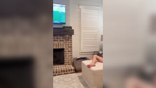 Frustrated and Horny Slut Wife Can’t Get Husband’s Attention from Ballgame