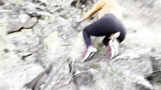 Girl Farts and Shows Her Asshole on Hiking Date (Ripped Pants, Voyour, Farting)