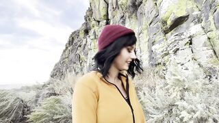 Girl Farts and Shows Her Asshole on Hiking Date (Ripped Pants, Voyour, Farting)