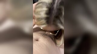 Blonde Milf sucks cock to pay rent
