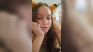 A fox with ears. Masturbating my ass.