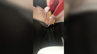 TWO CHUBBY GIRLS MASTURBATING IN PUBLIC TOILET